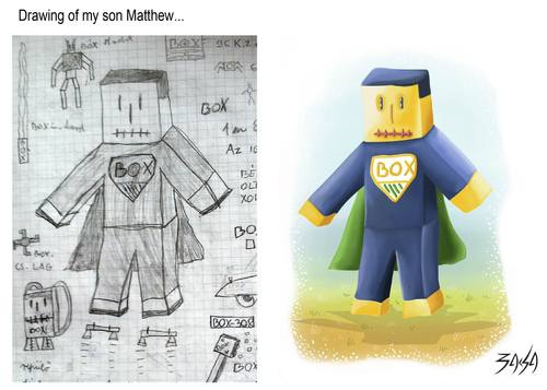 Cartoon: Drawing of my son Matthew (medium) by bacsa tagged drawing,of,my,son,matthew