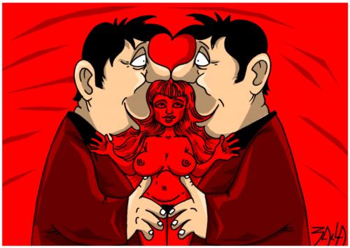 Cartoon: love (medium) by bacsa tagged love