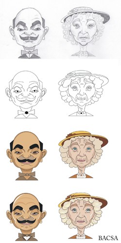 Cartoon: Making of Poirot and Marple (medium) by bacsa tagged making