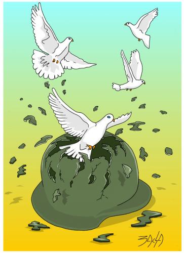 Cartoon: no war (medium) by bacsa tagged no,war
