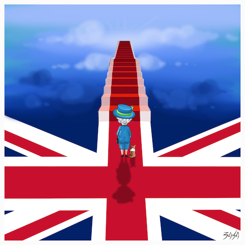 Cartoon: Queen Elizabeth (medium) by bacsa tagged queen