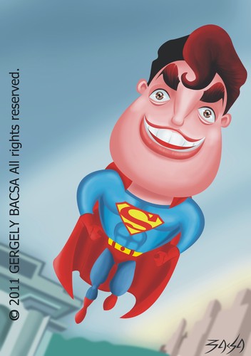 Cartoon: Superman (medium) by bacsa tagged superman