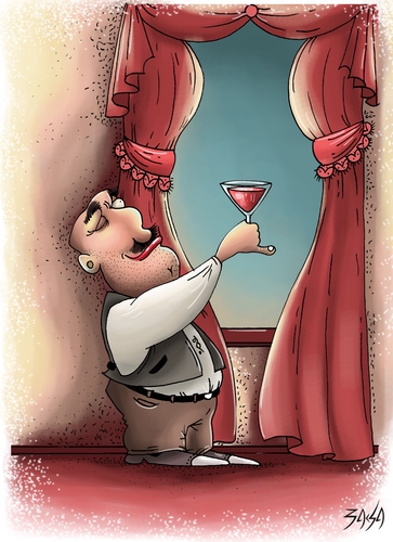 Cartoon: Wine (medium) by bacsa tagged wine