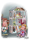 Cartoon: dollhouse (small) by bacsa tagged dollhouse