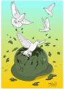 Cartoon: no war (small) by bacsa tagged no,war