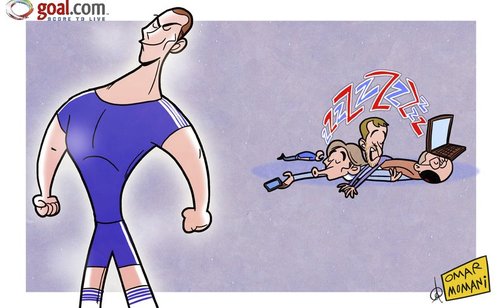 Cartoon: A case of the Blues (medium) by omomani tagged abramovich,chelsea,ferguson,hazard,mancini