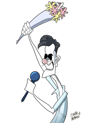 Cartoon: Morrissey tribute (medium) by omomani tagged morrissey,music,the,smiths