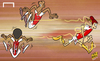 Cartoon: Bellerin new king of speed (small) by omomani tagged arsenal,hector,bellerin,henry,theo,walcott