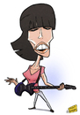 Cartoon: Chrissie Hynde caricature (small) by omomani tagged chrissie hynde music rock roll the pretenders