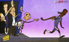 Cartoon: Drogba love story (small) by omomani tagged abramovich,chelsea,di,matteo,drogba,john,terry,torres