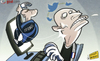 Cartoon: Friedel and Barthez (small) by omomani tagged brad,friedel,fabien,barthez,france,tottenham,twitter