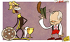 Cartoon: Humble pie (small) by omomani tagged bayern,munich,bundesliga,dortmund,hoenes,jurgen,klopp