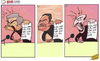 Cartoon: Mourinho launches into Rafa (small) by omomani tagged chelsea,mourinho,rafael,benitez,real,madrid