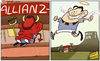 Cartoon: TEVEZ GOES FROM SINNER TO SAINT (small) by omomani tagged allianz,arena,manchester,city,qpr,tevez