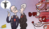 Cartoon: Wenger and Bould display united (small) by omomani tagged wenger,steve,bould,arsenal