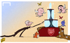 Cartoon: Wenger drinking from Arsenal (small) by omomani tagged arsenal,wenger