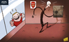 Cartoon: Wenger left with Rooney dilemma (small) by omomani tagged arsenal,manchester,united,rooney,wenger