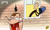 Cartoon: Wenger soaks smoker Wilshere (small) by omomani tagged arsenal,jack,wilshere,wenger