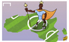Cartoon: Yaya Toure crowned King of Afric (small) by omomani tagged africa,cote,ivoire,manchester,city,yaya,toure