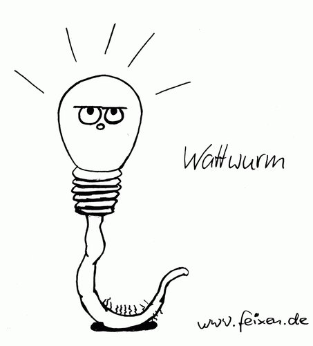 Cartoon: Wattwurm (medium) by feixen tagged wurm