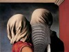 Cartoon: Lovers after Magritte (small) by willemrasingart tagged surrealism