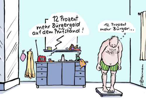 Cartoon: 12 Prozent mehr Bürger (medium) by Pfohlmann tagged bürgergeld,ampel,finanzpolitik,finanzen,haushalt,kürzungen,haushaltskrise,sparen,sparpolitik,bürger,gewicht,übergewicht,waage,gesundheit,sozialpolitik,bundesregierung,bürgergeld,ampel,finanzpolitik,finanzen,haushalt,kürzungen,haushaltskrise,sparen,sparpolitik,bürger,gewicht,übergewicht,waage,gesundheit,sozialpolitik,bundesregierung