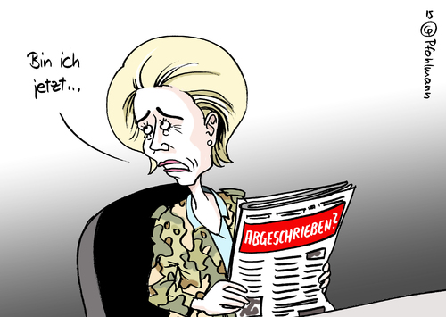 Cartoon: Abgeschrieben? (medium) by Pfohlmann tagged karikatur,cartoon,2015,color,farbe,deutschland,von,der,leyen,dissertation,doktorarbeit,abgeschrieben,plagiat,verteidigungsministerin,schlagzeile,karikatur,cartoon,2015,color,farbe,deutschland,von,der,leyen,dissertation,doktorarbeit,abgeschrieben,plagiat,verteidigungsministerin,schlagzeile