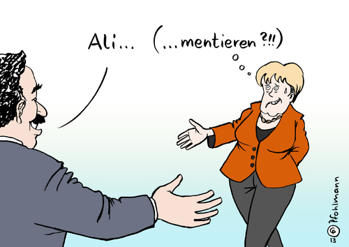 Cartoon: Ali mentieren (medium) by Pfohlmann tagged karikatur,cartoon,color,farbe,2013,deutschland,integration,integrationsgipfel,merkel,bundeskanzlerin,zuwanderung,zuwanderer,migration,migranten,arbeitsmarkt,arbeitsplätze,jobs,ausländer,ali,alimentieren,sozialkassen,sozialsystem,karikatur,cartoon,color,farbe,2013,deutschland,integration,integrationsgipfel,merkel,bundeskanzlerin,zuwanderung,zuwanderer,migration,migranten,arbeitsmarkt,arbeitsplätze,jobs,ausländer,ali,alimentieren,sozialkassen,sozialsystem