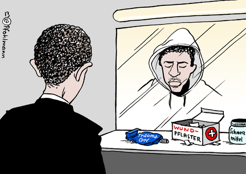 Cartoon: alter Schmerz (medium) by Pfohlmann tagged karikatur,cartoon,color,farbe,2013,usa,obama,trayvon,martin,tod,rassismus,urteil,todesschütze,freispruch,gerichte,justiz,schwarz,weiß,diskriminierung,jugend,erlebnis,trauma,schmerz,wunde,vergangenheit,präsident,erinnerung,spiegel,karikatur,cartoon,color,farbe,2013,usa,obama,trayvon,martin,tod,rassismus,urteil,todesschütze,freispruch,gerichte,justiz,schwarz,weiß,diskriminierung,jugend,erlebnis,trauma,schmerz,wunde,vergangenheit,präsident,erinnerung,spiegel