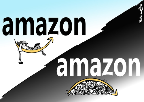 Cartoon: amazon Druck (medium) by Pfohlmann tagged karikatur,cartoon,2015,color,farbe,global,welt,amazon,internet,bestellung,arbeitsbedingungen,ausbeutung,druck,kontrolle,konzern,hängematte,kunde,online,handel,lieferdienst,arbeitnehmer,karikatur,cartoon,2015,color,farbe,global,welt,amazon,internet,bestellung,arbeitsbedingungen,ausbeutung,druck,kontrolle,konzern,hängematte,kunde,online,handel,lieferdienst,arbeitnehmer