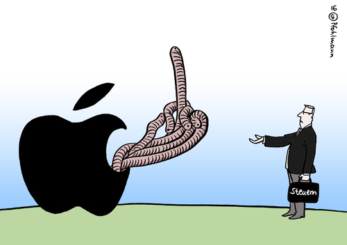 Cartoon: Apples Mittelfinger (medium) by Pfohlmann tagged karikatur,cartoon,2016,color,farbe,irland,global,eu,apple,apfel,wurm,würmer,mittelfinger,konzern,internetkonzern,steuern,europa,europäischer,gerichtshof,steuernachzahlung,versteckte,subvention,steuergerechtigkeit,karikatur,cartoon,2016,color,farbe,irland,global,eu,apple,apfel,wurm,würmer,mittelfinger,konzern,internetkonzern,steuern,europa,europäischer,gerichtshof,steuernachzahlung,versteckte,subvention,steuergerechtigkeit