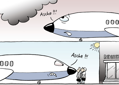 Cartoon: Asche! (medium) by Pfohlmann tagged asche,aschewolke,wolke,vulkan,vulkanausbruch,island,flugzeug,fluggesellschaft,ausfall,entschädigung,asche,aschewolke,wolke,vulkan,vulkanausbruch,island,flugzeug,fluggesellschaft,ausfall,entschädigung