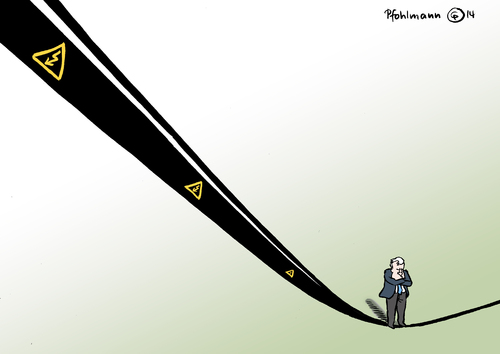 Cartoon: Auf der Leitung (medium) by Pfohlmann tagged karikatur,cartoon,color,farbe,2014,seehofer,energiewende,leitung,stromleitung,stromtrassen,stromautobahnen,bayern,blockade,moratorium,verzögerung,karikatur,cartoon,color,farbe,2014,seehofer,energiewende,leitung,stromleitung,stromtrassen,stromautobahnen,bayern,blockade,moratorium,verzögerung