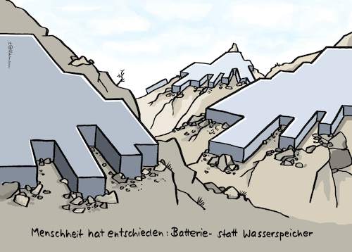 Cartoon: Batteriegipfel (medium) by Pfohlmann tagged wasser,gletscher,berge,alpen,gletscherschmelze,klimawandel,klimakrise,wassermangel,digitalisierung,batteriespeicher,rechenzentren,elektrizität,strom,ki,ai,technologie,menschheit,grundbedürfnisse,ressourcen,umwelt,ökologie,ökonomie,wirtschaft,natur,wasserkrise,grundwasser,pegelstände,wasser,gletscher,berge,alpen,gletscherschmelze,klimawandel,klimakrise,wassermangel,digitalisierung,batteriespeicher,rechenzentren,elektrizität,strom,ki,ai,technologie,menschheit,grundbedürfnisse,ressourcen,umwelt,ökologie,ökonomie,wirtschaft,natur,wasserkrise,grundwasser,pegelstände