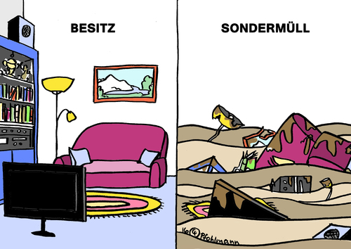 Cartoon: Besitz wird Sondermüll (medium) by Pfohlmann tagged karikatur,cartoon,2016,color,farbe,deutschland,hochwasser,katastrophe,besitz,müll,sondermüll,überschwemmung,niederbayern,simbach,saarland,möbel,eigentum,wasser,schlamm,karikatur,cartoon,2016,color,farbe,deutschland,hochwasser,katastrophe,besitz,müll,sondermüll,überschwemmung,niederbayern,simbach,saarland,möbel,eigentum,wasser,schlamm