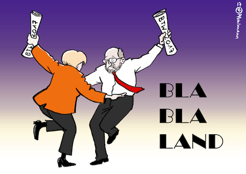 Cartoon: Bla Bla Land (medium) by Pfohlmann tagged karikatur,cartoon,2017,color,farbe,deutschland,la,land,bla,blabla,wahlkampf,bundestagswahl,merkel,schulz,kanzlerkandidat,kanzlerkandidatur,cdu,spd,wahlversprechen,musical,tanz,kino,film,karikatur,cartoon,2017,color,farbe,deutschland,la,land,bla,blabla,wahlkampf,bundestagswahl,merkel,schulz,kanzlerkandidat,kanzlerkandidatur,cdu,spd,wahlversprechen,musical,tanz,kino,film