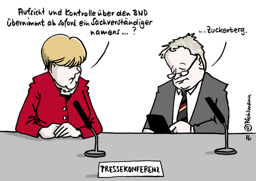 Gelbe Ordner von Pfohlmann, Politik Cartoon