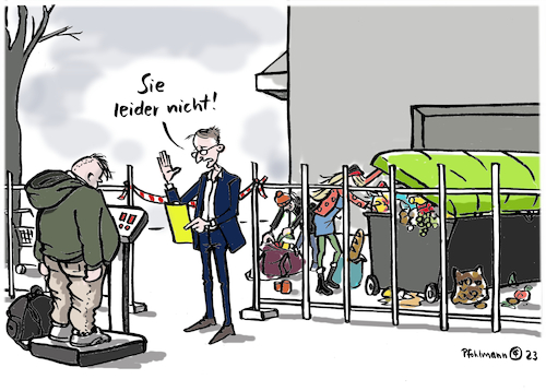 Cartoon: Containern erlaubt? (medium) by Pfohlmann tagged containern,lebensmittel,verschwendung,supermarkt,kriminell,diebstahl,lauterbach,übergewicht,gesundheit,ernährung,ampel,gesetz,legalisierung,waage,abfall,müll,umwelt,containern,lebensmittel,verschwendung,supermarkt,kriminell,diebstahl,lauterbach,übergewicht,gesundheit,ernährung,ampel,gesetz,legalisierung,waage,abfall,müll,umwelt