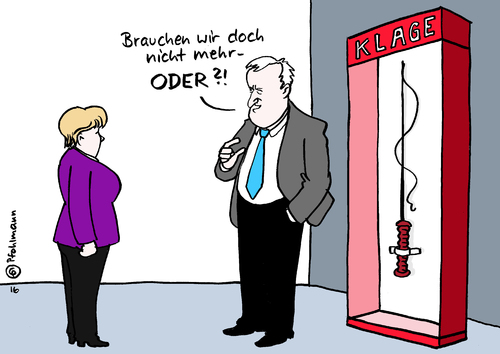 Cartoon: CSU Klageschrank (medium) by Pfohlmann tagged karikatur,cartoon,2016,color,farbe,deutschland,seehofer,csu,cdu,union,klage,bundesverfassungsgericht,verfassungsgericht,merkel,bundeskanzlerin,verklagen,verfassungsklage,flüchtlingspolitik,grenzen,bayern,grenzkontrollen,peitsche,drohung,karikatur,cartoon,2016,color,farbe,deutschland,seehofer,csu,cdu,union,klage,bundesverfassungsgericht,verfassungsgericht,merkel,bundeskanzlerin,verklagen,verfassungsklage,flüchtlingspolitik,grenzen,bayern,grenzkontrollen,peitsche,drohung