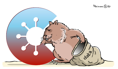 Cartoon: CWA-Datenhamster (medium) by Pfohlmann tagged 2020,corona,coronavirus,coronapandemie,pandemie,digitalisierung,überwachung,app,coronawarnapp,daten,datenschutz,hamster,hamstern,privatsphäre,2020,corona,coronavirus,coronapandemie,pandemie,digitalisierung,überwachung,app,coronawarnapp,daten,datenschutz,hamster,hamstern,privatsphäre