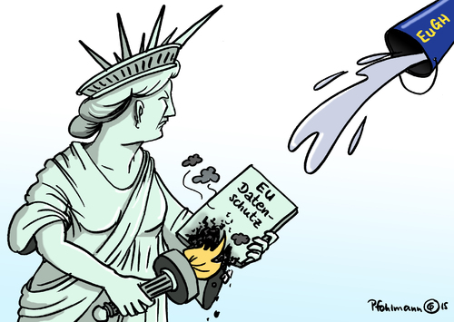 Cartoon: Datenstatue (medium) by Pfohlmann tagged karikatur,cartoon,2015,color,farbe,europa,usa,freiheitstatue,liberty,datenschutz,facebook,klage,eugh,europäischer,gerichtshof,daten,sammeln,sicherer,hafen,geheimdienst,speichern,eu,brand,verbrennen,löschen,wasser,eimer,karikatur,cartoon,2015,color,farbe,europa,usa,freiheitstatue,liberty,datenschutz,facebook,klage,eugh,europäischer,gerichtshof,daten,sammeln,sicherer,hafen,geheimdienst,speichern,eu,brand,verbrennen,löschen,wasser,eimer