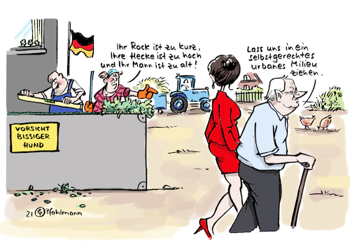 Cartoon: Die Selbstgerechten (medium) by Pfohlmann tagged wagenknecht,lafontaine,buch,die,selbstgerechten,urban,milieu,links,linke,linkspartei,identitätspolitik,lebensstil,spießer,lebensweise,stadt,land,dorf,provinz,großstadt,blase,nachbarn,nachbarschaft,toleranz,wagenknecht,lafontaine,buch,die,selbstgerechten,urban,milieu,links,linke,linkspartei,identitätspolitik,lebensstil,spießer,lebensweise,stadt,land,dorf,provinz,großstadt,blase,nachbarn,nachbarschaft,toleranz