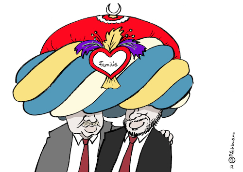 Cartoon: Die Sultans (medium) by Pfohlmann tagged karikatur,cartoon,color,farbe,2018,türkei,erdogan,präsident,sultan,schwiegersohn,familie,finanzminister,dynastie,ernennung,günstlinge,karikatur,cartoon,color,farbe,2018,türkei,erdogan,präsident,sultan,schwiegersohn,familie,finanzminister,dynastie,ernennung,günstlinge