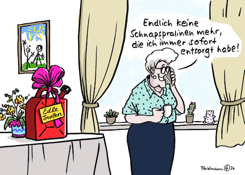 Cartoon: Edle Tropfen Muttertag (medium) by Pfohlmann tagged muttertag,oma,großmutter,geschenke,pralinen,schnaps,edletropfen,sprit,benzinkanister,spritpreise,luxusgut,autofahrer,autofahren,rente,senioren,lebenshaltungskosten,familie,kinder,enkel,gratulation,muttertag,oma,großmutter,geschenke,pralinen,schnaps,edletropfen,sprit,benzinkanister,spritpreise,luxusgut,autofahrer,autofahren,rente,senioren,lebenshaltungskosten,familie,kinder,enkel,gratulation
