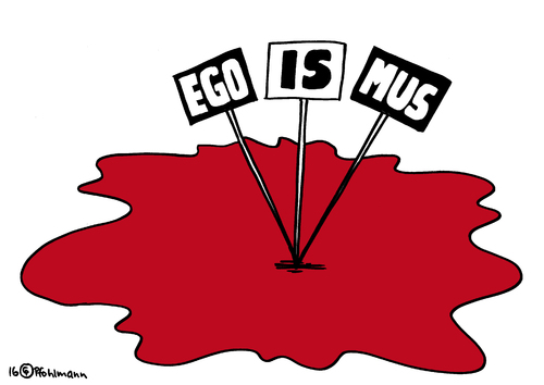 Cartoon: EgoISmus (medium) by Pfohlmann tagged karikatur,cartoon,2016,color,global,welt,deutschland,terror,is,egoismus,blut,selbstmord,selbstmordanschlag,selbstmordattentat,amoklauf,anschläge,terroranschläge,selbstmordattentäter,würzburg,münchen,ansbach,täter,terrorist,terrorismus,anschlag,bombenanschlag,islamismus,islamistisch,fanatisch,religion,massenmord,karikatur,cartoon,2016,color,global,welt,deutschland,terror,is,egoismus,blut,selbstmord,selbstmordanschlag,selbstmordattentat,amoklauf,anschläge,terroranschläge,selbstmordattentäter,würzburg,münchen,ansbach,täter,terrorist,terrorismus,anschlag,bombenanschlag,islamismus,islamistisch,fanatisch,religion,massenmord