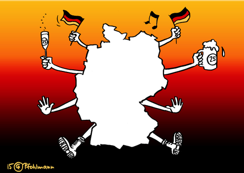 Cartoon: Einheit mit Hand und Fuß (medium) by Pfohlmann tagged karikatur,cartoon,2015,color,farbe,deutschland,ddr,ost,west,wiedervereinigung,25,jahre,jubiläum,einheit,feiertag,feier,feierlichkeiten,tag,der,fest,party,asyl,flucht,flüchtlinge,asylbewerber,ausländerfeindlichkeit,abwehr,stiefel,deutschlandkarte,karte,karikatur,cartoon,2015,color,farbe,deutschland,ddr,ost,west,wiedervereinigung,25,jahre,jubiläum,einheit,feiertag,feier,feierlichkeiten,tag,der,fest,party,asyl,flucht,flüchtlinge,asylbewerber,ausländerfeindlichkeit,abwehr,stiefel,deutschlandkarte,karte
