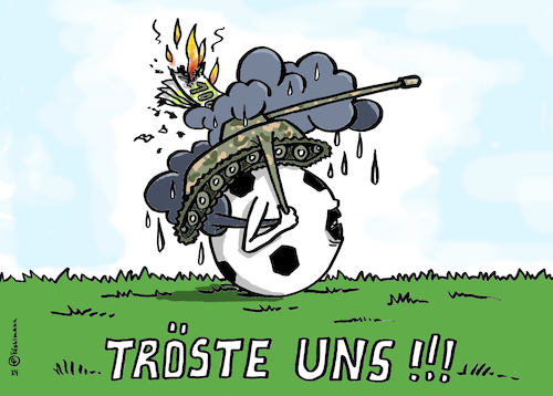 Cartoon: EM-Trost (medium) by Pfohlmann tagged em,fußball,europameisterschaft,deutschland,ball,krieg,gaza,israel,hamas,ukraine,russland,hochwasser,überschwemmung,extremwetter,klimakrise,starkregen,inflation,lebensunterhalt,kosten,preise,geld,banknoten,teuerung,lebenshaltungskosten,sorgen,ablenkung,sport,fernsehen,trost,angst,ängste,zukunft,nationalmannschaft,em,fußball,europameisterschaft,deutschland,ball,krieg,gaza,israel,hamas,ukraine,russland,hochwasser,überschwemmung,extremwetter,klimakrise,starkregen,inflation,lebensunterhalt,kosten,preise,geld,banknoten,teuerung,lebenshaltungskosten,sorgen,ablenkung,sport,fernsehen,trost,angst,ängste,zukunft,nationalmannschaft