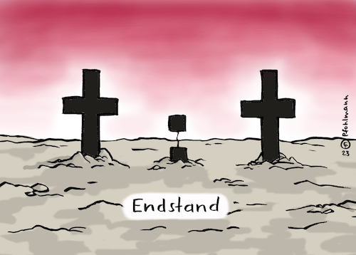 Cartoon: Endstand (medium) by Pfohlmann tagged krieg,sieg,unentschieden,sieger,verlierer,tod,grab,gewalt,ukraine,russland,eskalation,krieg,sieg,unentschieden,sieger,verlierer,tod,grab,gewalt,ukraine,russland,eskalation