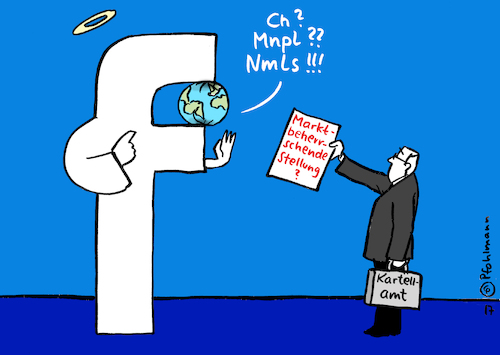 Cartoon: Facebook Monopol (medium) by Pfohlmann tagged karikatur,cartoon,color,farbe,2017,welt,global,usa,internet,netz,facebook,kartell,bundeskartellamt,monopol,datenschutz,datenmissbrauch,marktbeherrschend,soziale,medien,karikatur,cartoon,color,farbe,2017,welt,global,usa,internet,netz,facebook,kartell,bundeskartellamt,monopol,datenschutz,datenmissbrauch,marktbeherrschend,soziale,medien