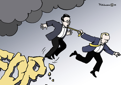 Cartoon: Frei-demokratisch-er Fall (medium) by Pfohlmann tagged karikatur,color,farbe,2011,deutschland,lindner,roesler,fdp,generalsekretär,rücktritt,mitgliederbefragung,mitgliederumfrage,efsf,rettungsschirm,mitgliederentscheid,basis,vorsitzender,krise,fall,2011,deutschland,lindner,rösler,generalsekretär,fdp,rücktritt,mitgliederbefragung,mitgliederumfrage,efsf,rettungsschirm,mitgliederentscheid